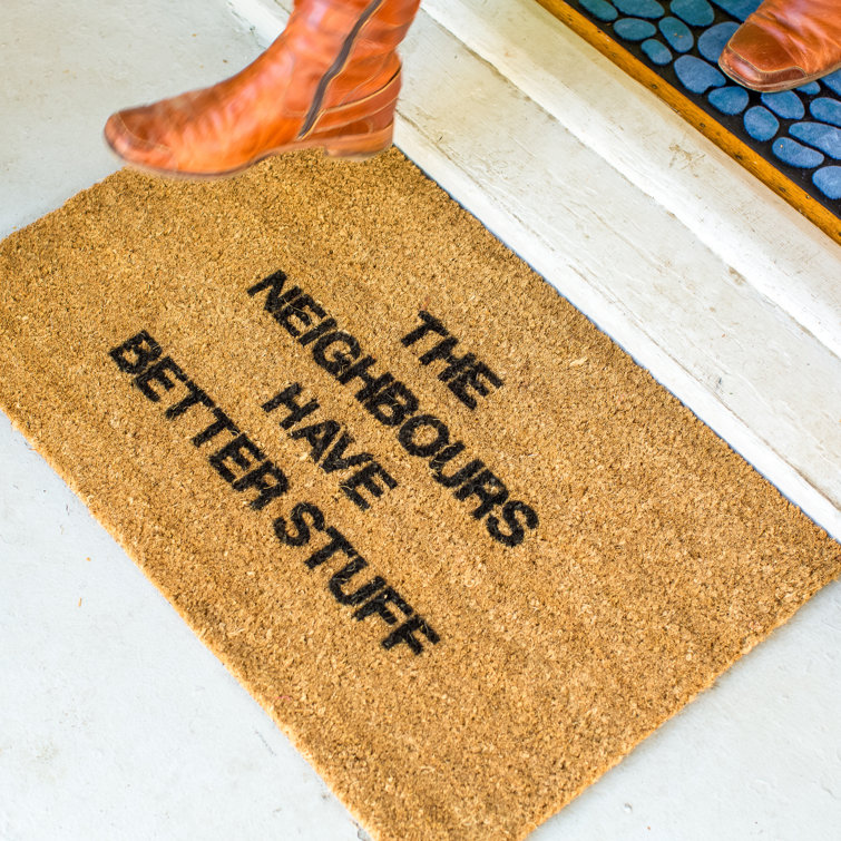 Trinx Better Neighbours Vinyl Coir Doormat 22" X 36" Wayfair Canada